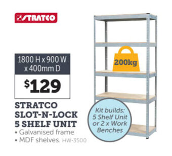 Stratco STRATCO slot-n-lock 5 shelf unit offer