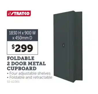 Stratco Foldable 2 door metal cupboard offer
