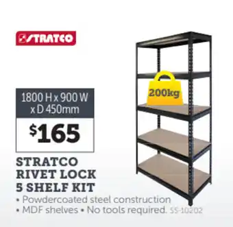 Stratco STRATCO river lock 5 shelf kit offer