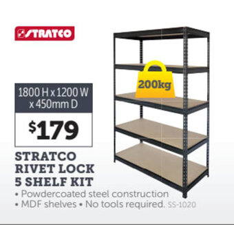 Stratco STRATCO rivet lock 5 shelf kit offer