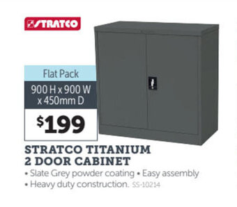 Stratco STRATCO titanium 2 door cabinet offer
