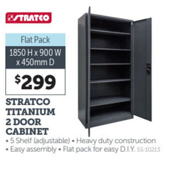 Stratco STRATCO titanium 2 door cabinet offer