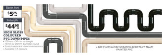 Stratco High gloss coloured PVC downpipes offer