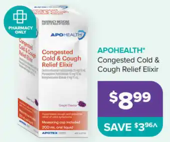 APOHEALTH congested color & cough relief elixir