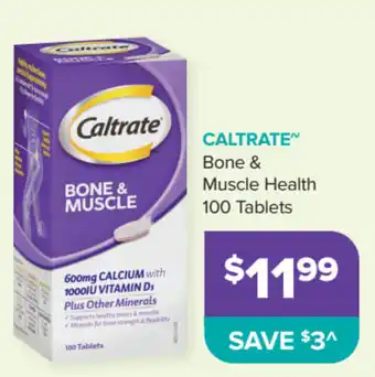Ramsay Pharmacy CALTRATE bone & muscle health 100 tablets offer