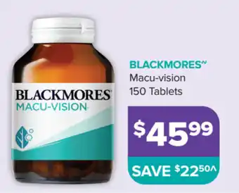 Ramsay Pharmacy BLACKMORES macu-vision 150 tablets offer
