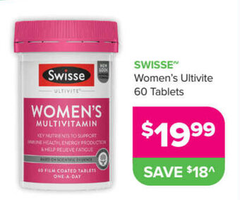 Malouf Pharmacies SWISSE women's ultivite 60 tablets offer