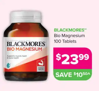 Malouf Pharmacies BLACKMORES bio magnesium 100 tablets offer
