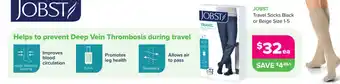 JOBST travel socks black or beige size 1-5