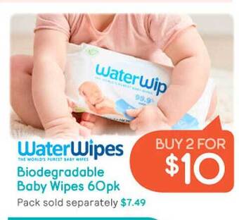 Baby Bunting Waterwipes Biodegradable Baby Wipes 60pk offer