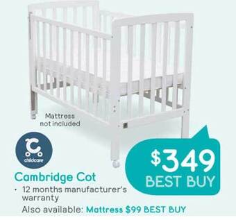 Baby Bunting Cambridge Cot offer