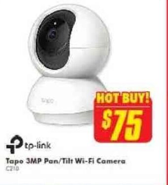 The Good Guys Tapo 3MP pan/tilt wi-fi camera offer