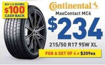 Bob Jane T-Marts CONTINENTAL maxcontact MC6 offer