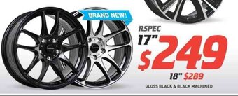 Bob Jane T-Marts RSPEC gloss black & black machined offer