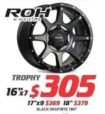 Bob Jane T-Marts ROH WHEELS black graphite tint offer