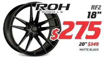 Bob Jane T-Marts ROH WHEELS RF2 18" matte black offer
