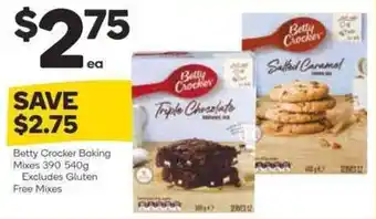 Woolworths BETTY CROCKER boking mixes 390 540g excludes gluten free mixes offer