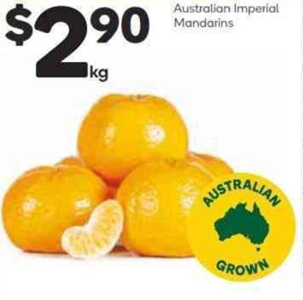 Australian imperial mandarins offer at Woolworths
