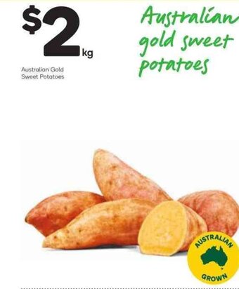 Woolworths Australian gold sweet potatoes offer