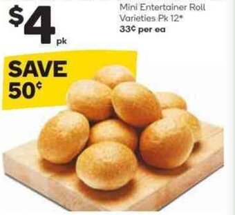 Woolworths Mini entertainer roll varieties pk 12 offer