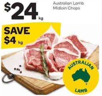 Woolworths Australian lamb midloin chops offer