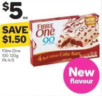 Woolworths Fibre one 100 120g pk 4/5 offer