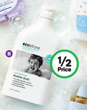 Woolworths Ecostore baby bubble bath 500ml offer