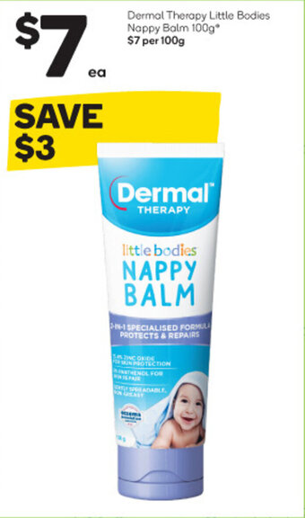 Woolworths DERMAL therapy little bodies nappy balm 100g offer