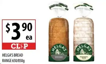 Supabarn HELGA'S bread range offer