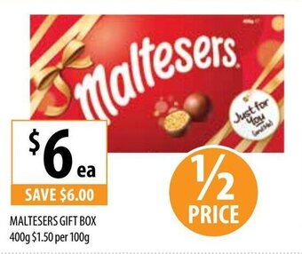 Supabarn MALTESERS gift box 400g offer