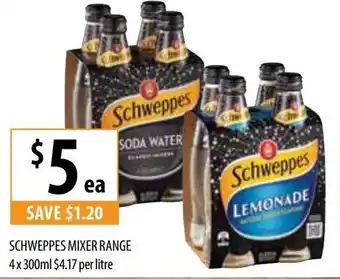 Supabarn SCHWEPPES mixer range offer