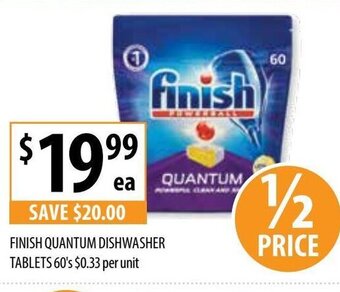 Supabarn Finish Quantum Dishwasher Tablets offer