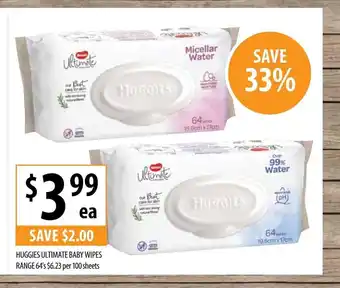 Supabarn Huggies Ultimate Baby Wipes Range offer