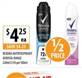 Supabarn Rexona Antiperspirant Aerosol Range 220ml offer