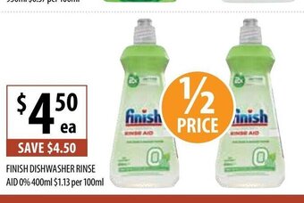 Supabarn Finish Dishwasher Rinse Aid 0% 400ml offer