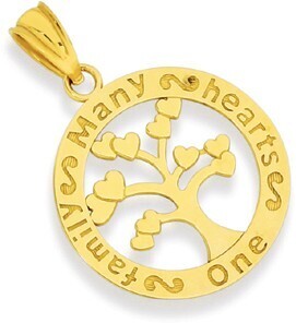 Prouds 9ct Gold Tree of Life Message Pendant offer