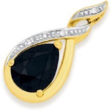 Prouds 9ct Gold Sapphire & Diamond Pendant offer