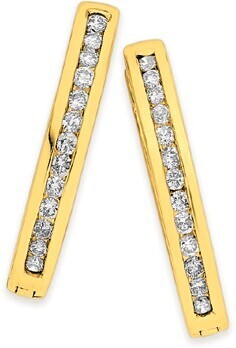 9ct Gold Diamond Huggies
