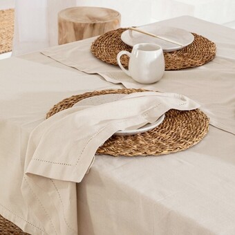 Pillow Talk Pelham Natural Cotton Table Linen Range by Habitat offer