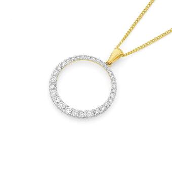 Angus & Coote 9ct Gold Diamond Circle of Love Pendant offer