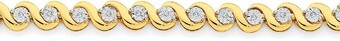 Angus & Coote 9ct Gold Diamond Wave Bracelet offer