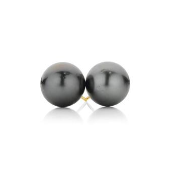 Angus & Coote 9ct Gold Cultured Tahitian Pearl Stud Earrings offer