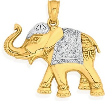 Angus & Coote 9ct Gold Two Tone Elephant Pendant offer