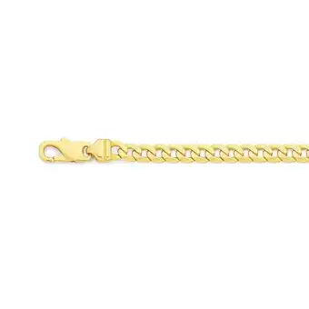 Angus & Coote 9ct Gold 21cm Solid Curb Gents Bracelet offer
