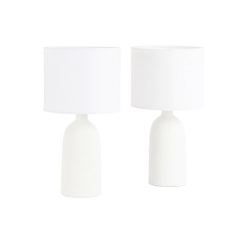 Pillow Talk Mykonos 36cm White Table Lamp Set of 2 by M.U.S.E. offer