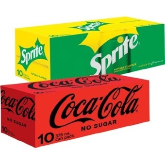 IGA Coca-Cola, Sprite, Fanta or Mount Franklin Lightly Sparkling 10x375mL Selected Varieties offer