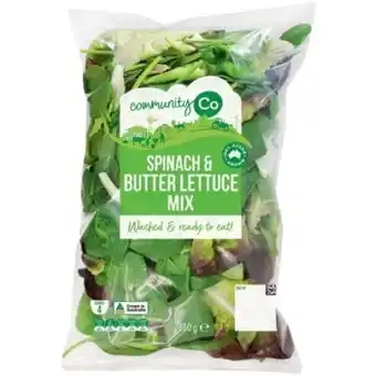 IGA Community Co Baby Spinach or Spinach & Butter Lettuce 280g offer