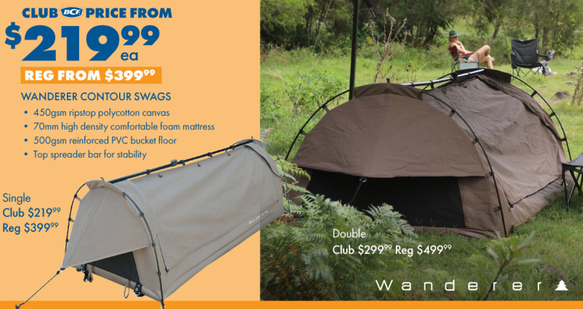 Wanderer Contour Swags offer at BCF
