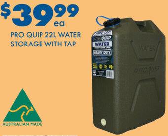 BCF Pro Quip 22L Water Storage With Tap offer