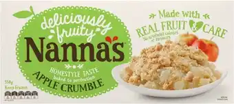 IGA Nanna’s Apple Crumble 550g Selected Varieties offer